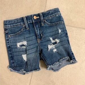 Abercrombie Kids Blue High-Rise Bike Shorts 7/8 Girls